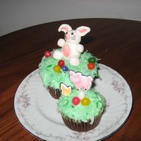Easter Cupcakes This was the first figure I have ever made out of fondant! I made 15 of them for my daughters 1st grade class!