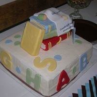 Another View Of Book Baby Shower Cake 