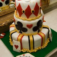 Casino Birthday Cake This cake is chocolate cheesecake swirl with white chocolate bc covered in white fondant. The cards and poker chips are white chocolate...