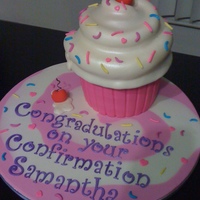 Giant Confirmation Cupcake! 
