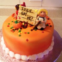 Turkey Time I made this cake for my hubby to take to work for a thanksgiving potluck. He wanted it to have something funny on it. All the figures and...