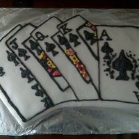 Royal Flush This was my first attemp at this cake. Trial and err. Already know how to make it better next time. Second cake with fondant. Still getting...