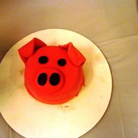 Pig Smash Cake My neice's first birthday smash cake to go with the barn yard cake I made.