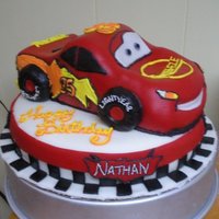 Cars : Lightning Mcqueen Lightning McQueen Cake. This was my first real attempt at sculpting.