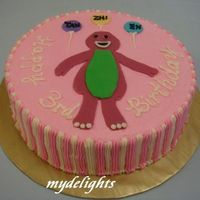 2D Fondant Barney 