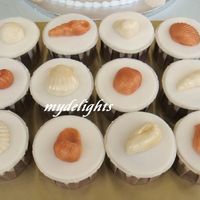 Seashell Cupcakes 