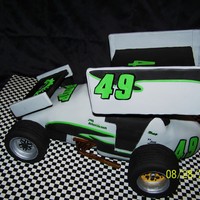 Sprint Car Replica of actual Knoxville sprint car. Wheels were made from RKT covered with fondant.