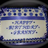 Birthday Cake My grandmother's 80th birthday cake. Thanks to Cakery for the inspiration.