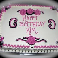 Birthday Cake For my friend Kim. I had no plan and it shows. I wasn't thrilled with the outcome, but she loved it. Inspiration from Cakery. I just...