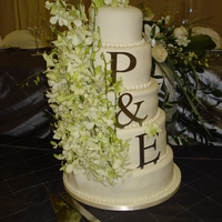 5-Tier Ivory Wedding Cake This cake was the biggest I had ever done, in my small kitchen (6''-8''-10''-12''-14''...