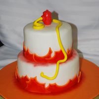 Fire Cake I made this for practice and had my husband take it to work. He is in safety and loss prevention so it fits. The guys loved it.
