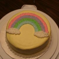 Wilton Class I - Rainbow Cake This is from week 2 of my first Wilton Class.