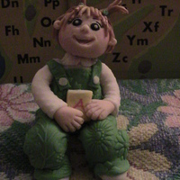 Child Cake Topper This is my very first Gumpaste/Fondant Person. I did it for my daughters second Birthday cake. I tried to use my daughter features as a...