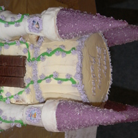 Prince Castle Cake My first decorated cake. 9 in square cake with corners removed and 6 in stacked on top. Icing is all buttercream. Turrets are regular ice...