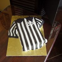 Referee Shirt Fondant layed on cake