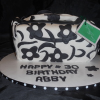 Purse Cake Vera Bradley Purse. Vanilla cake with MMF