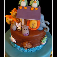 Noah's Ark Baby Shower Cake Noah's ark baby shower cake, inspired by the shower decorations.