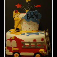 Fire Truck Birthday Cake Thanks to several CC artists for inspiration on this one :)
