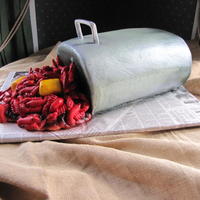 Crawfish Boil Pot On Side Crawfish boil pot carved from three layers of 12x18 chocolate cake, iced in buttercream and airbrushed silver. Crawfish, corn and potatoes...