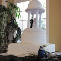 Hemingbough Gazebo Cake Buttercream iced cake, fondant used to make "steps" for gazebo