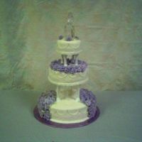 Lavender Blooms This was my first large cake and only the second in fondant.