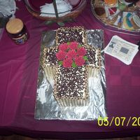 Cross Communion Cake With inspiration from this site, my version of the cross cake made for my son's 1st communion