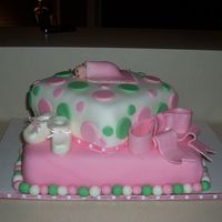 Courtney's Cake A baby shower cake I made for our neice. It is WASC covered in fondant. I really enjoyed making this cake. Thank you to everyone who post...