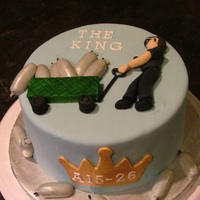 Retiring Airtank Repairman Cake for a retiring airtank repairman for the fire department whose nickname is the "King".