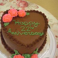 Buttercream Anniversary Cake WASC cake with all buttercream decorations