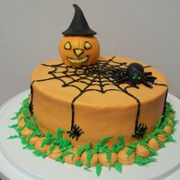 Halloween Cake Wasc cake with bc incing.