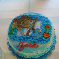 Go Diego Go Birthday Cake I made this for a friend's little boy's 3rd Birthday.I made the Diego out of color flow and the rest is buttercream.