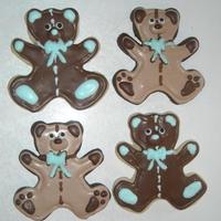 Baby Shower Cookies Made for my sister in law in New York and shipped from Oklahoma! Chocolate and Vanilla sugar cookies. First time making the chocolate and...