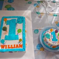 1St Birthday Boy Cakes i made for my son's 1st birthday. MMF decorations, painted with gel color thinned with vodka, on butttercream iced cake. My...