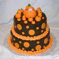 Halloween Baby Shower Cake This cake was for a Halloween themed baby shower. I was at a loss when the request came in and the individual specified for me to "use...