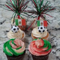 Mexico Soccer Cupcakes 