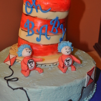 Cat In The Hat Cake This cake is inspired by lots of cakes from cc. I've recently posted my little figures but here is the completed cake. Pound cake with...