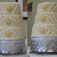 W Cake Lots and lots of piping. I wish the fondant was a little cleaner but I loved this cake! Thankfully so did the bride!