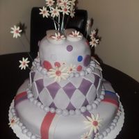 Daisy And Flip Flops This design was inspired by a cake done by The Pink Cake Box. It has gum paste daisies and MMF flip flops. This cake was done for a 50th...