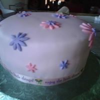 Spring Garden It was a white cake with fresh strawberry filling. This cake was made for my niece's birthday.