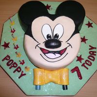 Childs Mickey Mouse Cake I made this sponge mickey cake for my neice as her sister had the minnie mouse cake. I think the ears should have been further apart but...