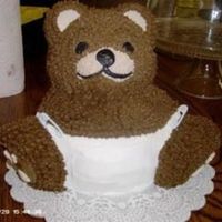 Bear Cake This is my first 3-D cake. It was done for a baby shower.