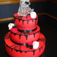 Non-Traditional Wedding A non-traditional sort of wedding... But it sure is beautiful & it was so much fun to make! Hand-made & painted skulls....Top is...