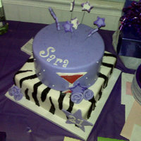 Martini 21St For my cousin's 21st...White w cherry mousse & white w cream... SMBC w fondant