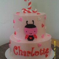 Valentine's 1St Birthday I LOVE this cake!! Finally got a metal bench scraper instead of crappy plastic & I got to play with my new cricut cake! The Love Bug is...