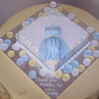 Thank You Mummy For Your Tummy I made this cake for a baby shower of a friend of mine who will be having a baby boy. I was inspired by some of the C C cakes (thank you...