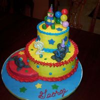Circus Cake I made this circus cake for my nephew's 2nd birthday. It is iced in buttercream with fondant accents. The clown, elephant and seal are...