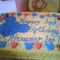 Mickey Mouse Cake all buttercream.