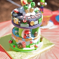 Mario Bros Birthday Cake 