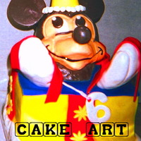 Mickey Mouse Coming Out Of Present mickey mouse coming out of box. one of my first cakes learned a lot of what not to do.!
