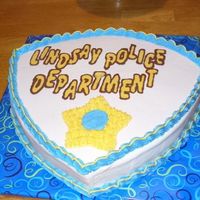 Police Department Cake Butter cake with bc frosting made for my husbands work